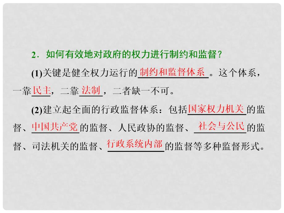 高中政治 第二单元 为人民服务的政府 第四课 我国政府受人民的监督 第二框 权力的行使：需要监督课件 新人教版必修2_第3页