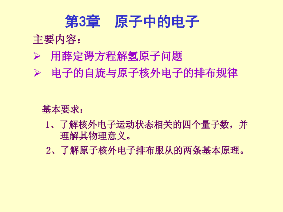 大学物理第三章原子中的电子_第1页