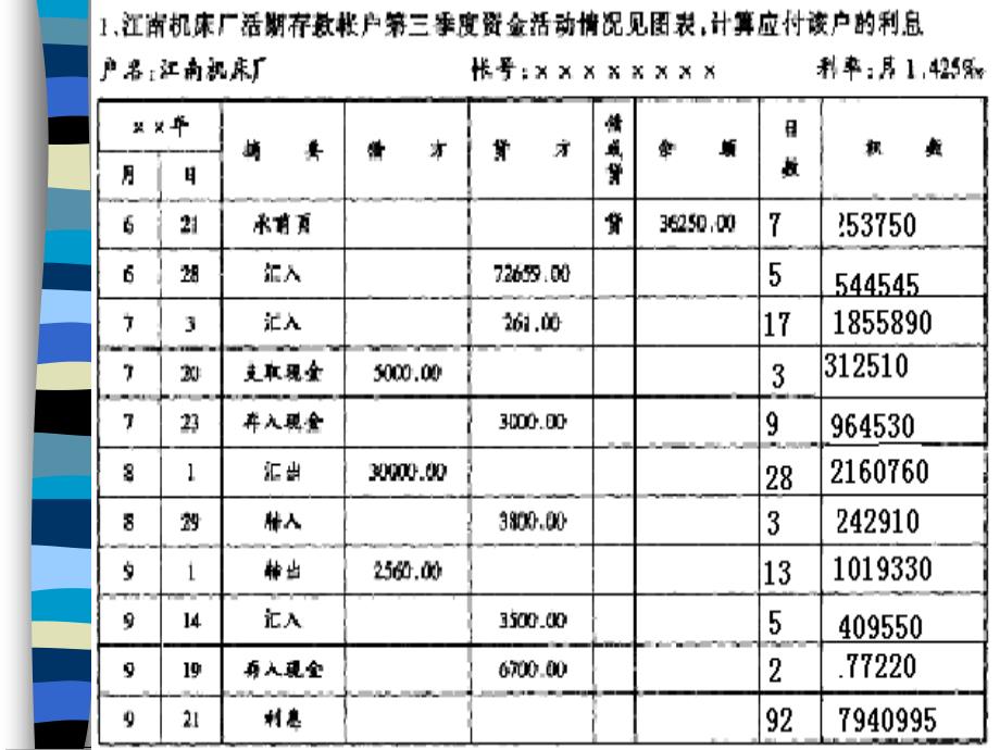 银行会计练习一答案_第3页