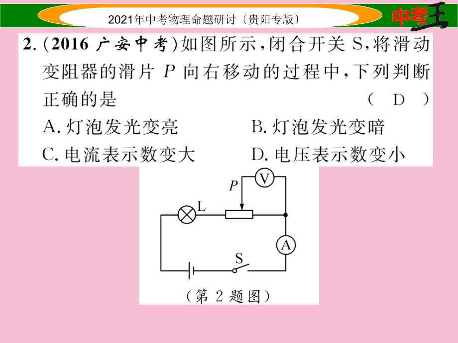 2020中考物理总复习第一编教材知识梳理篇第五部分电磁学专项突破1动态电路巧分析ppt课件_第3页