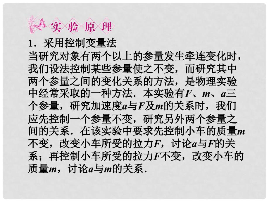 高中物理 4.2实验：探究加速度与力、质量的关系课件 新人教版必修11_第4页