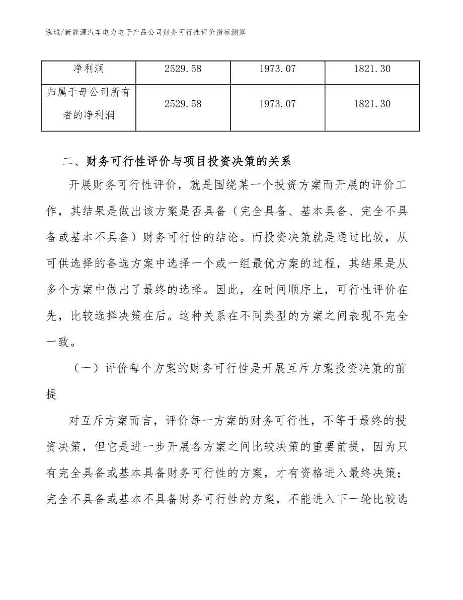 新能源汽车电力电子产品公司财务可行性评价指标测算【范文】_第5页