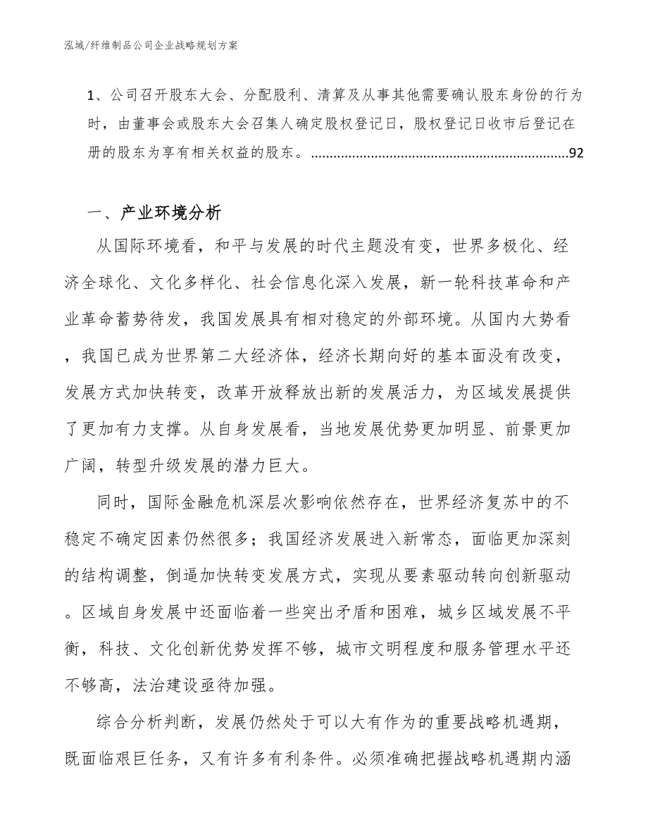 纤维制品公司企业战略规划方案_参考_第3页