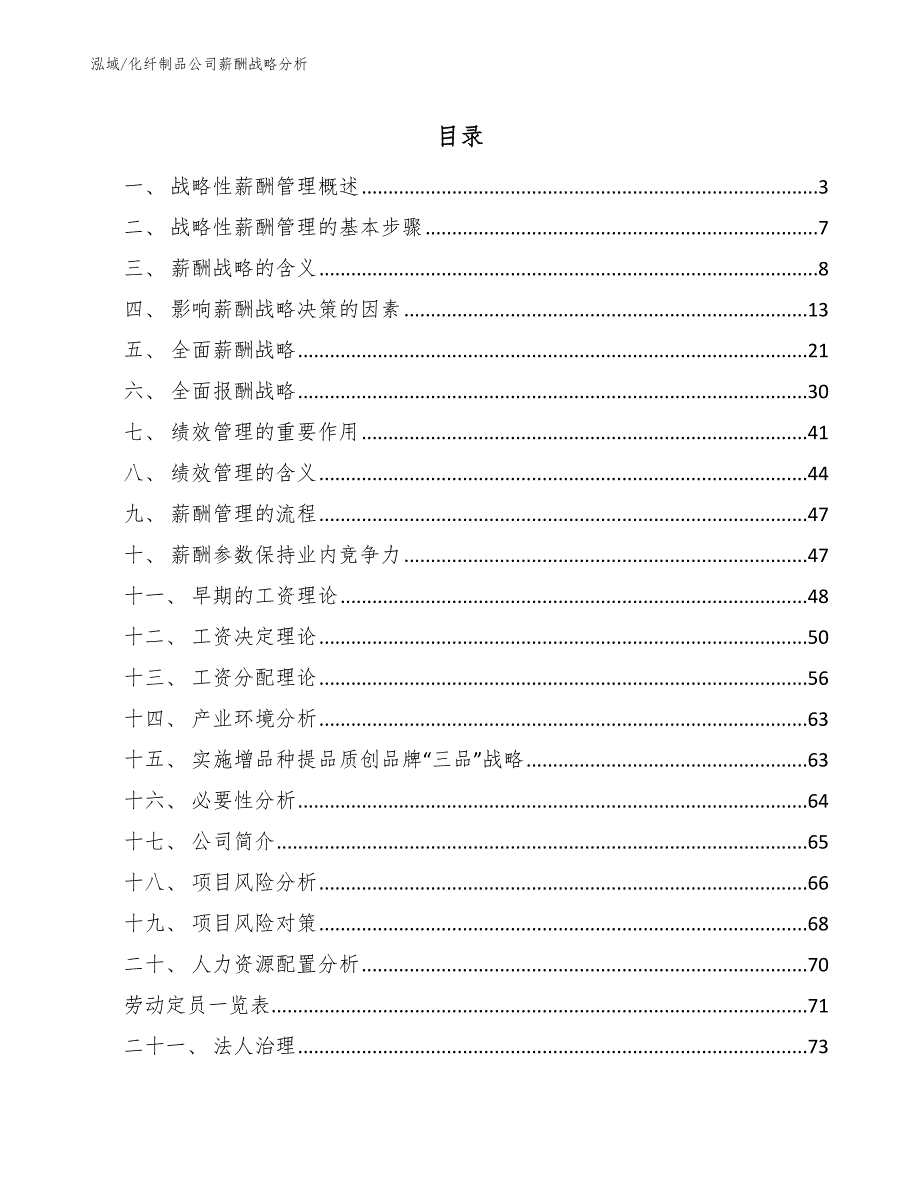 化纤制品公司薪酬战略分析（参考）_第2页