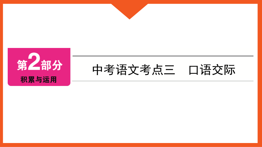 中考语文考点三　口语交际_第1页