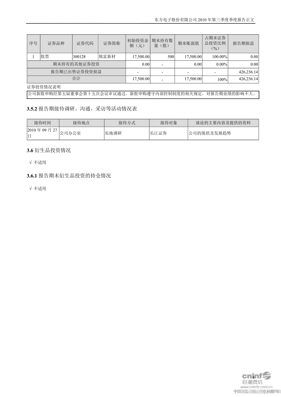 东方电子：第三季度报告正文_第4页