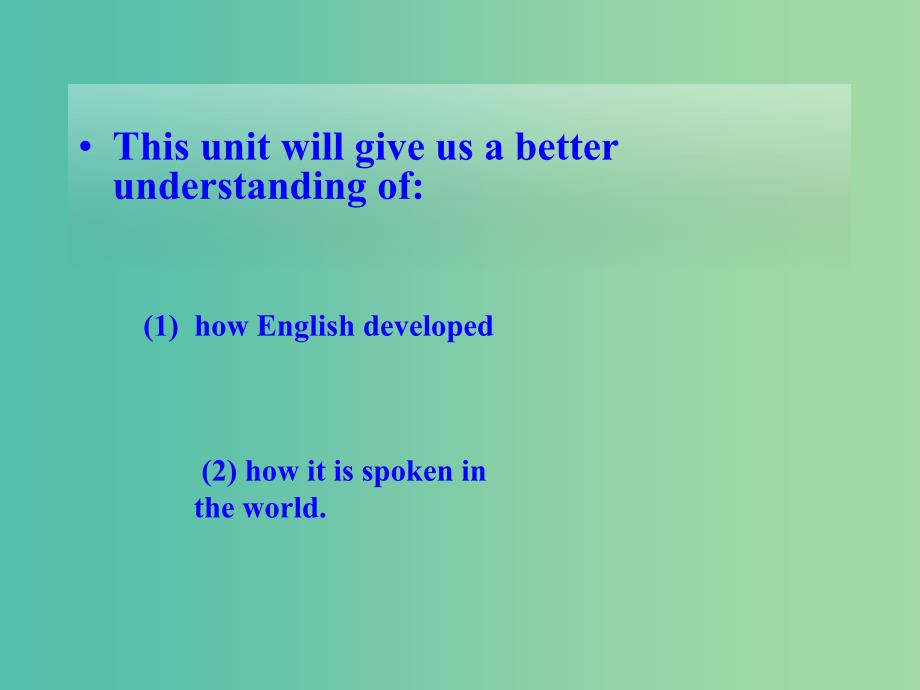 高中英语 Unit2 English around the world Warming up课件 新人教版必修1.ppt_第3页