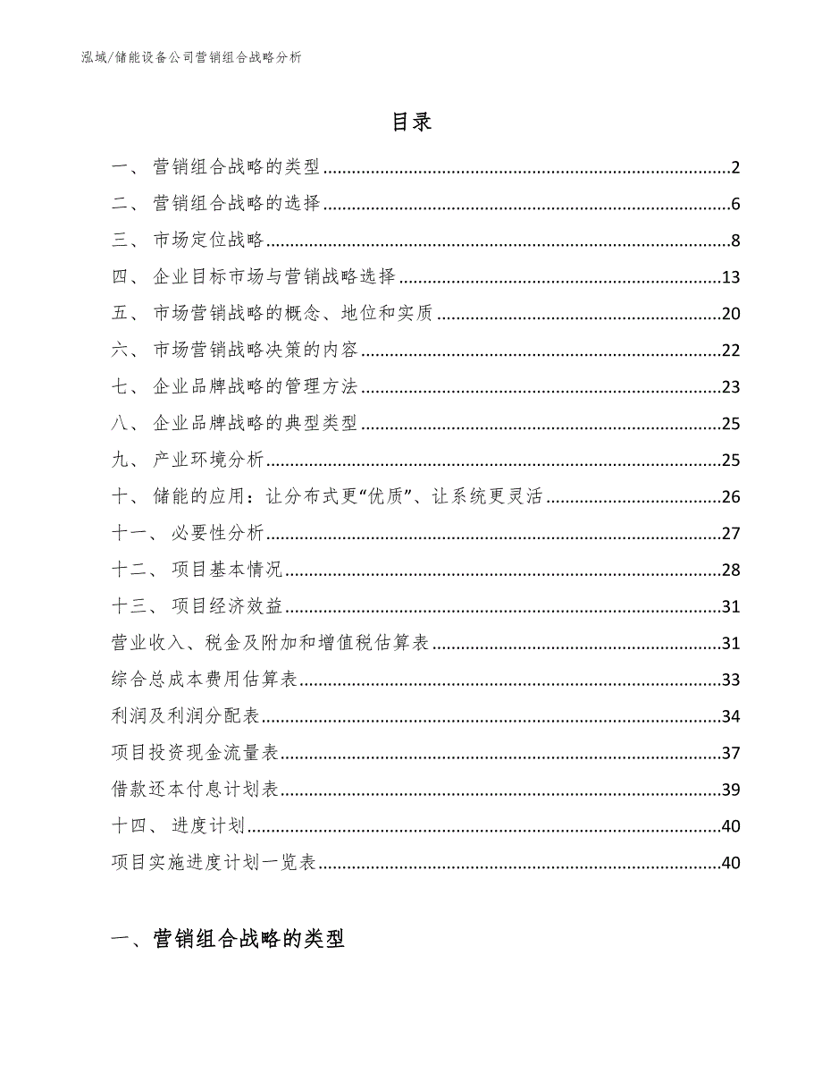 储能设备公司营销组合战略分析_范文_第2页