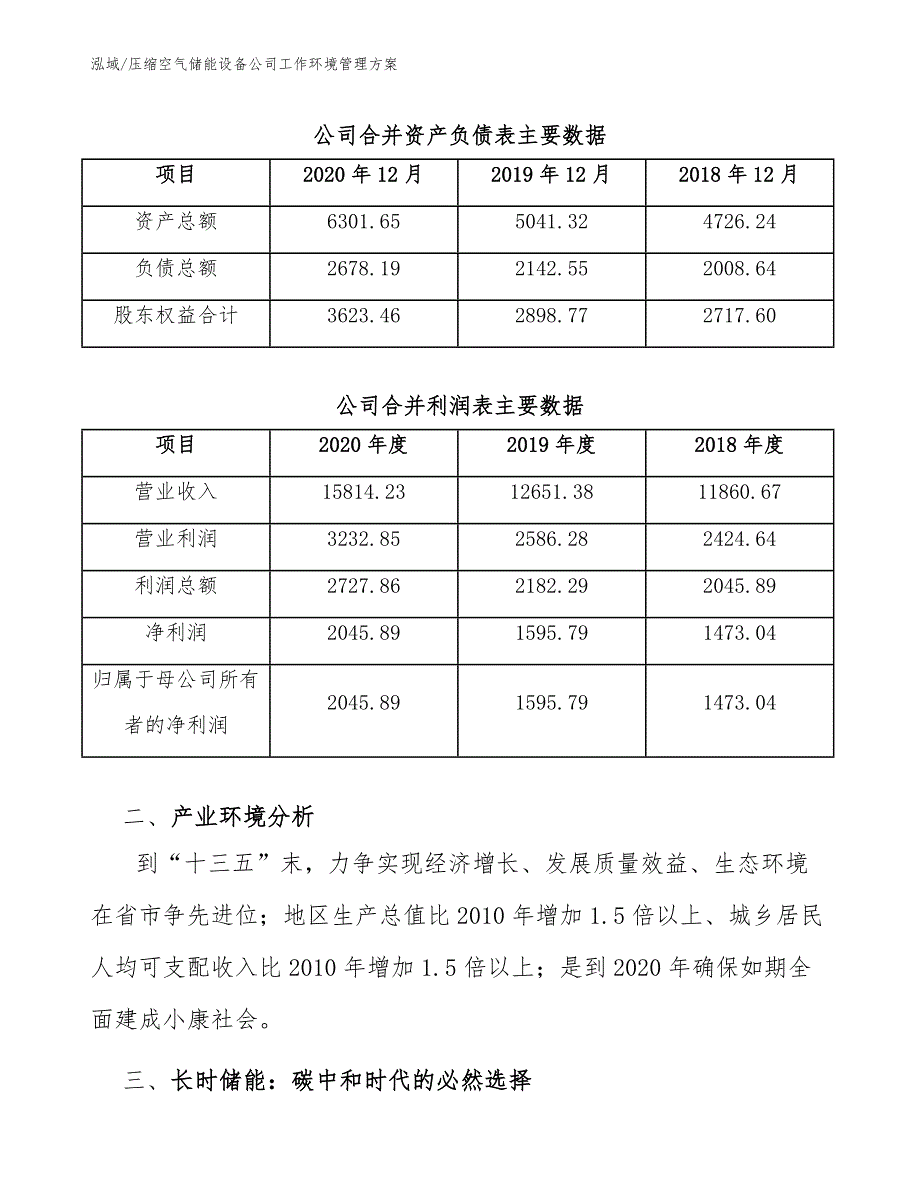 压缩空气储能设备公司工作环境管理方案_第3页