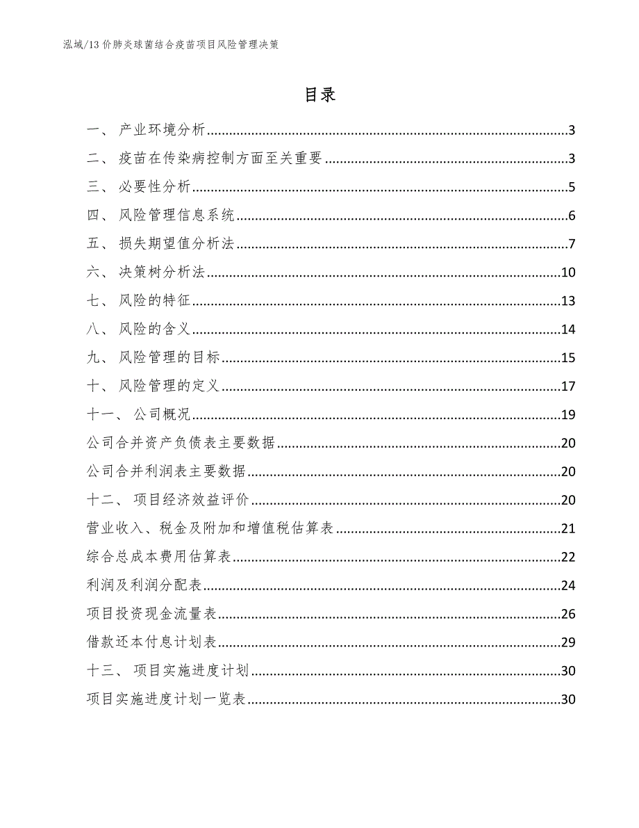 13价肺炎球菌结合疫苗项目风险管理决策_第2页