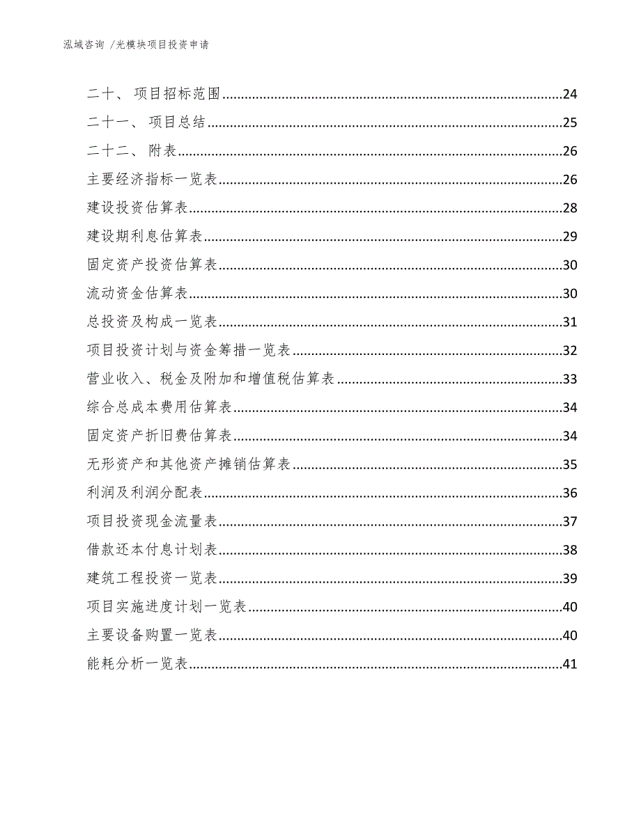 光模块项目投资申请（模板）_第4页