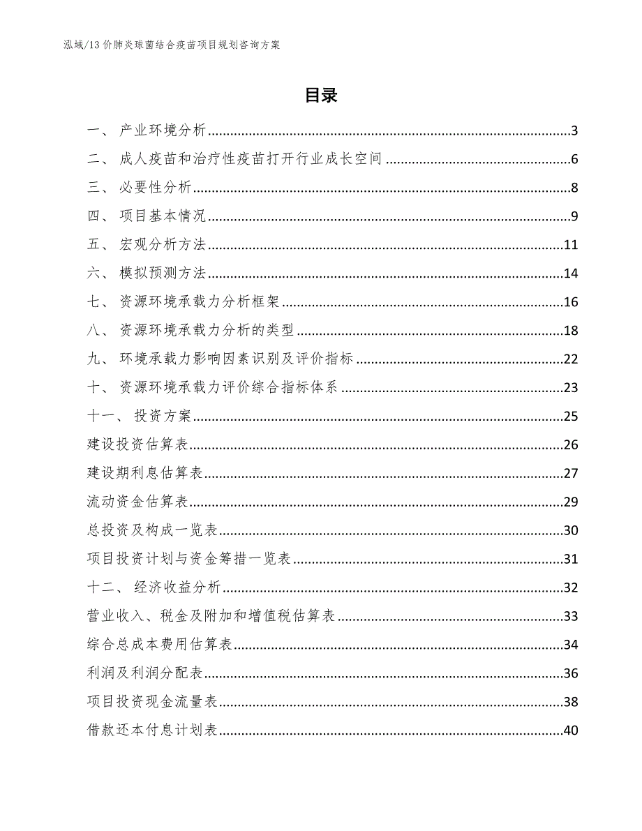 13价肺炎球菌结合疫苗项目规划咨询方案【范文】_第2页