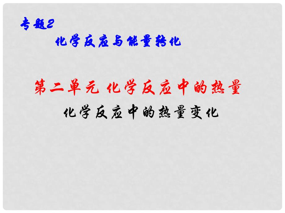 高中化学 专题2 化学反应与能量转化 2.2.1 化学反应中的热量变化课件 苏教版必修2_第1页