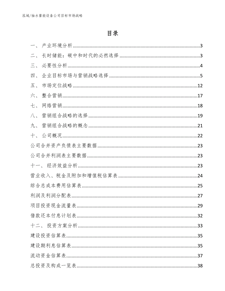 抽水蓄能设备公司目标市场战略【范文】_第2页