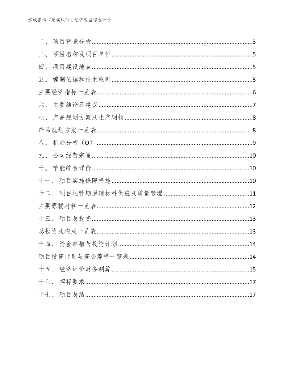 光模块项目经济效益综合评价（范文）_第2页