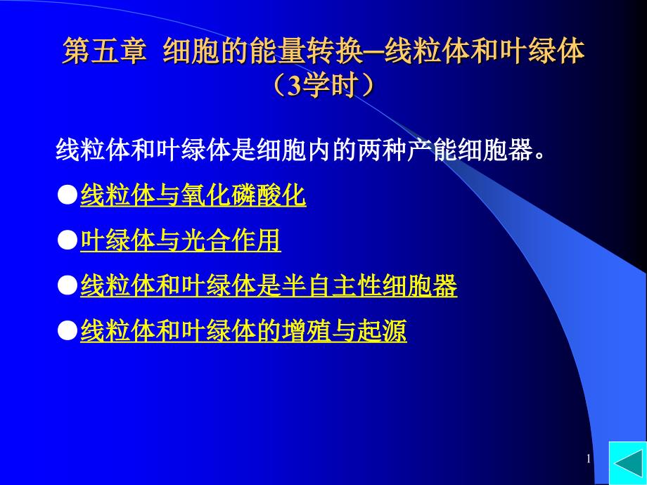 细胞的能量转换─线粒体和叶绿体_第1页