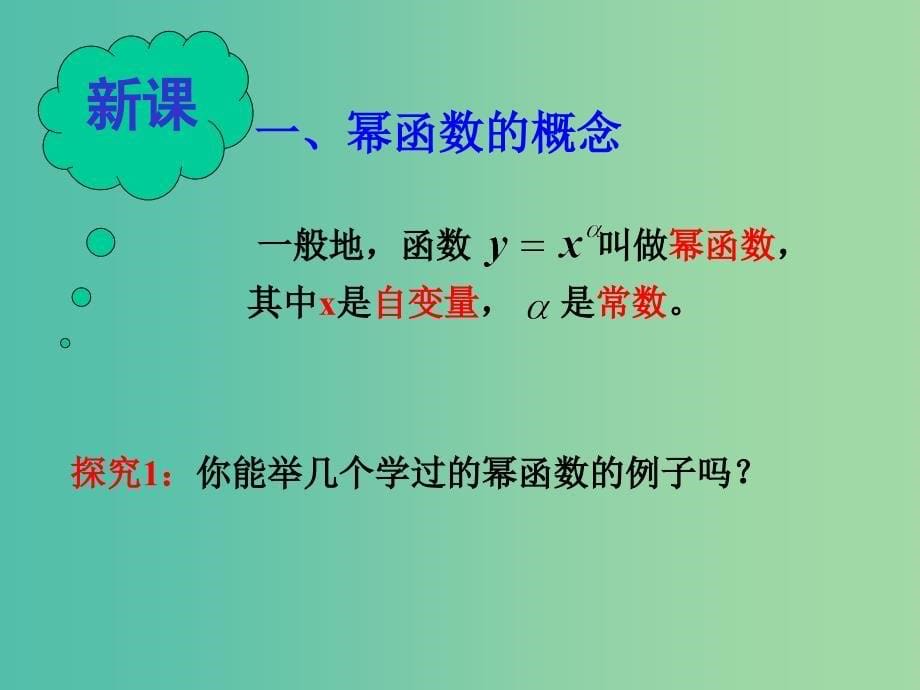 高中数学 第二章 基本初等函数第3节《幂函数》参考课件1 新人教版必修1.ppt_第5页