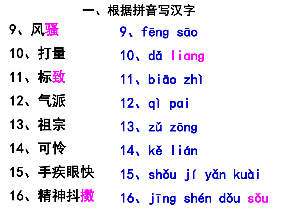 五年级（下册）第七单元词语盘点和“日积月累”_第3页