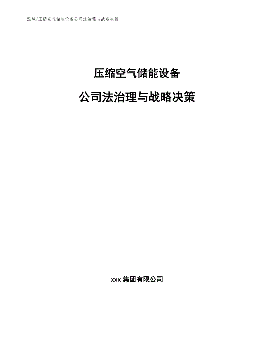 压缩空气储能设备公司法治理与战略决策_第1页