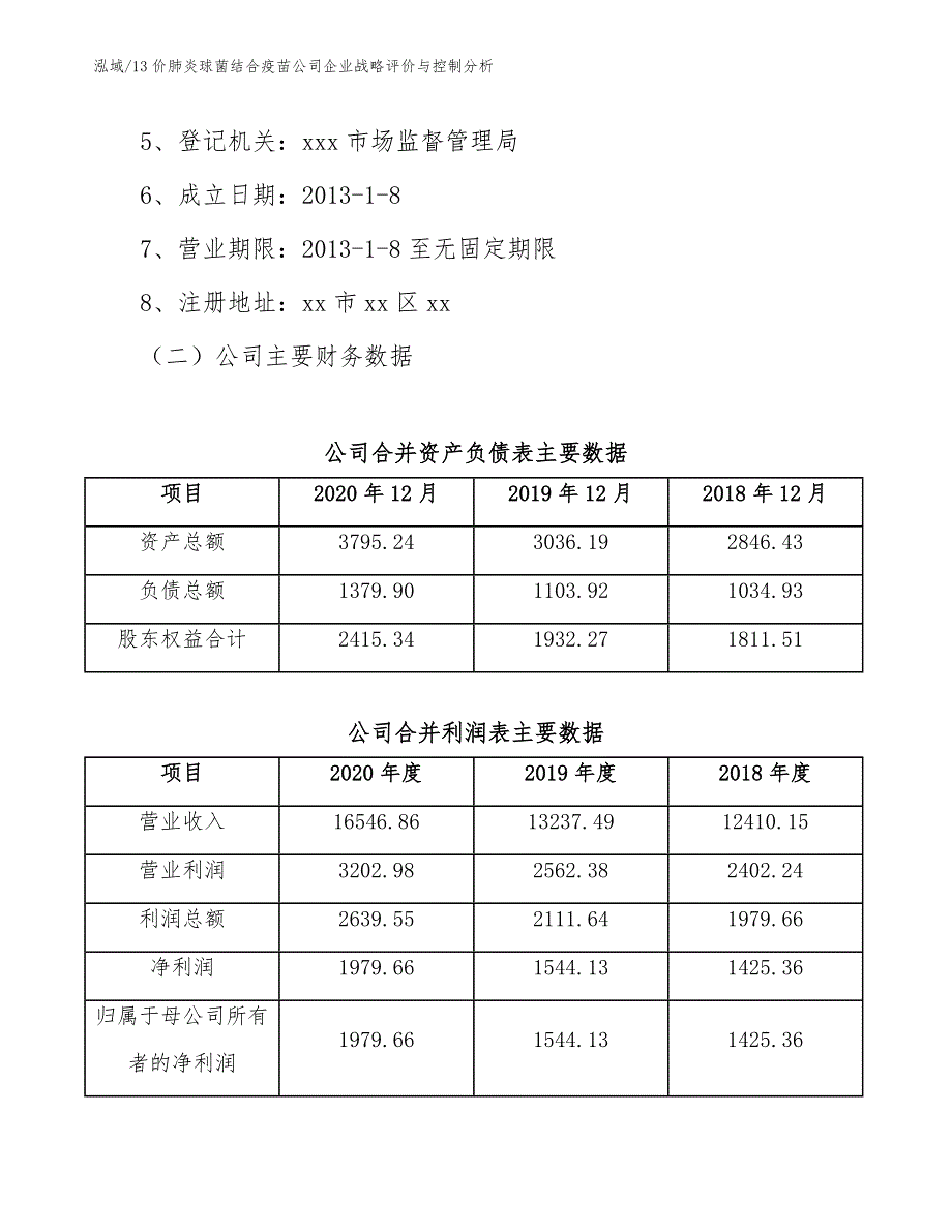 13价肺炎球菌结合疫苗公司企业战略评价与控制分析【参考】_第3页