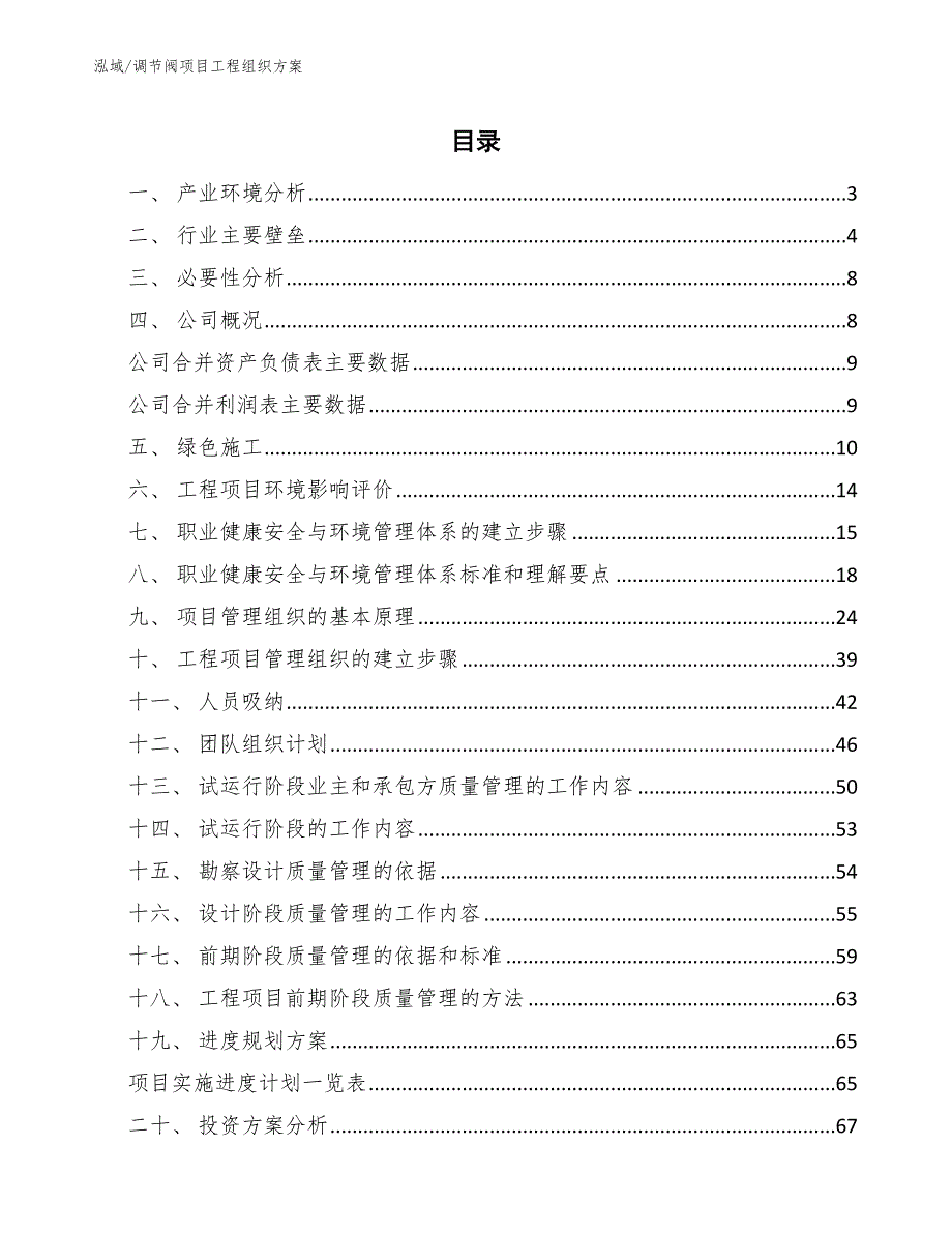 调节阀项目工程组织方案_第2页