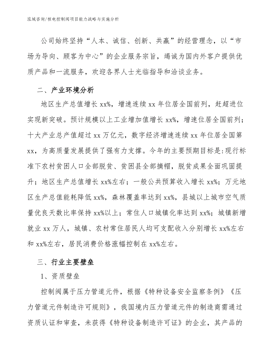 核电控制阀项目能力战略与实施分析（参考）_第3页