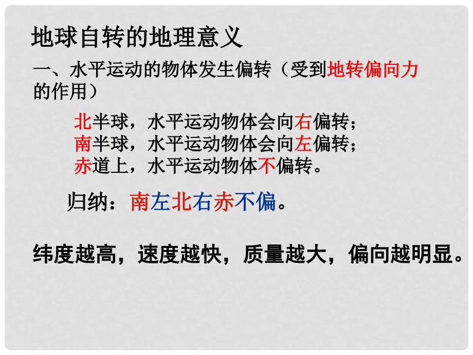 高中地理 第一章 行星地球 1.3.2 地球自转的意义课件 新人教版必修1_第3页