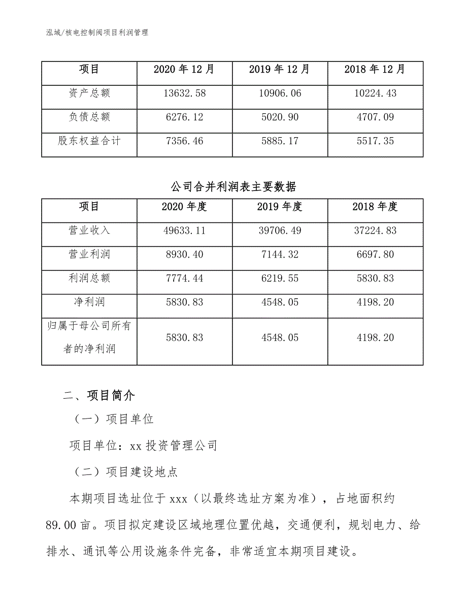 核电控制阀项目利润管理_第3页