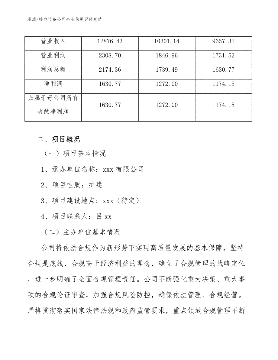 核电设备公司企业信用评级总结（范文）_第3页