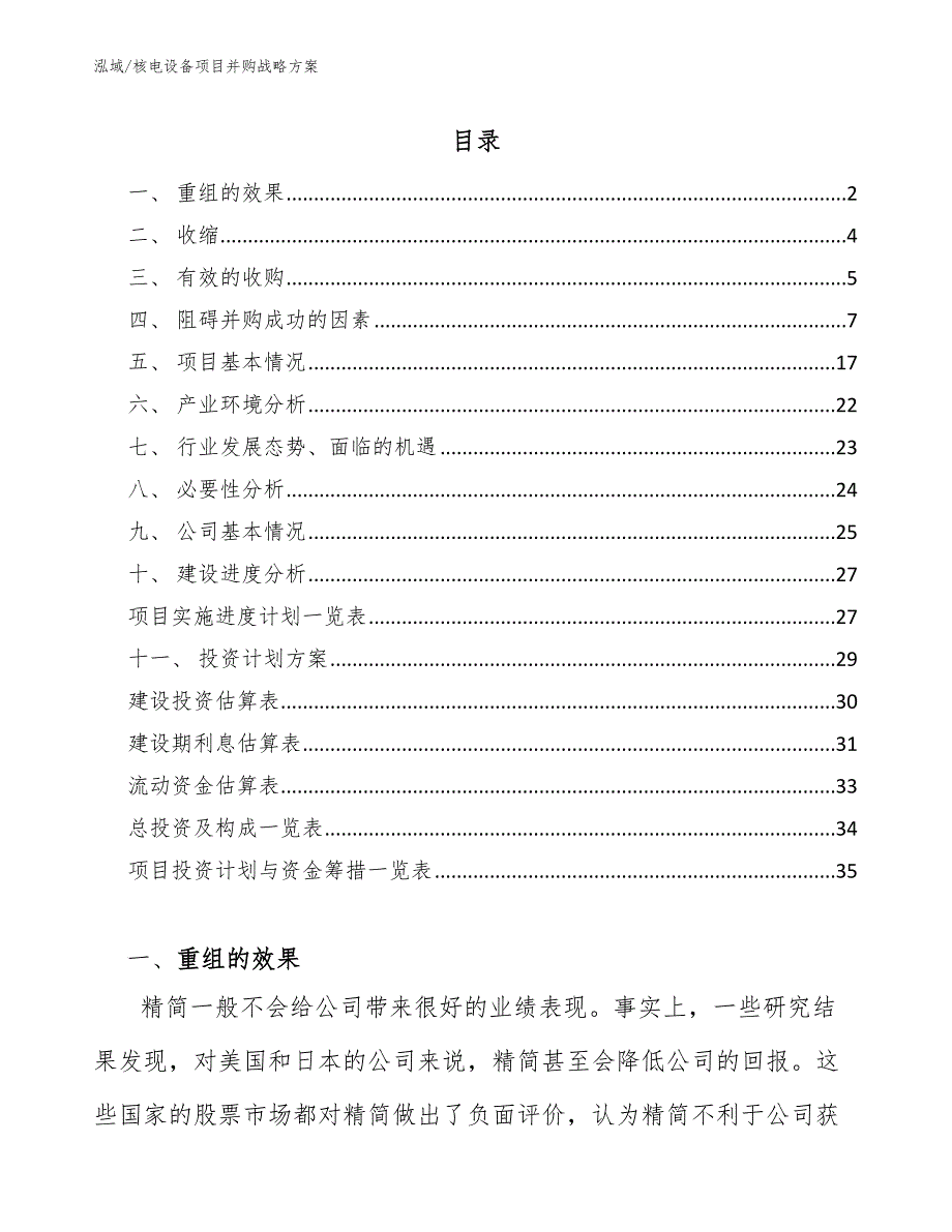 核电设备项目并购战略方案_第2页