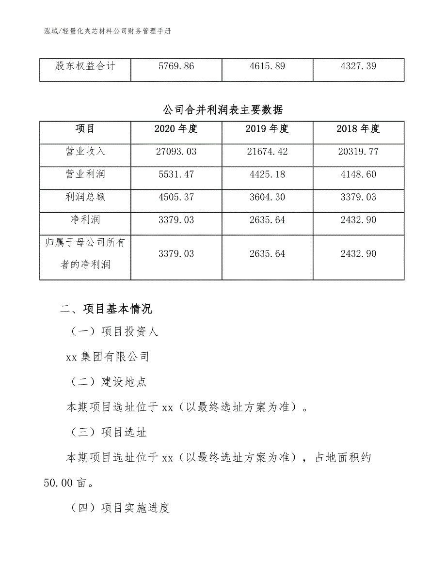 轻量化夹芯材料公司财务管理手册【参考】_第4页