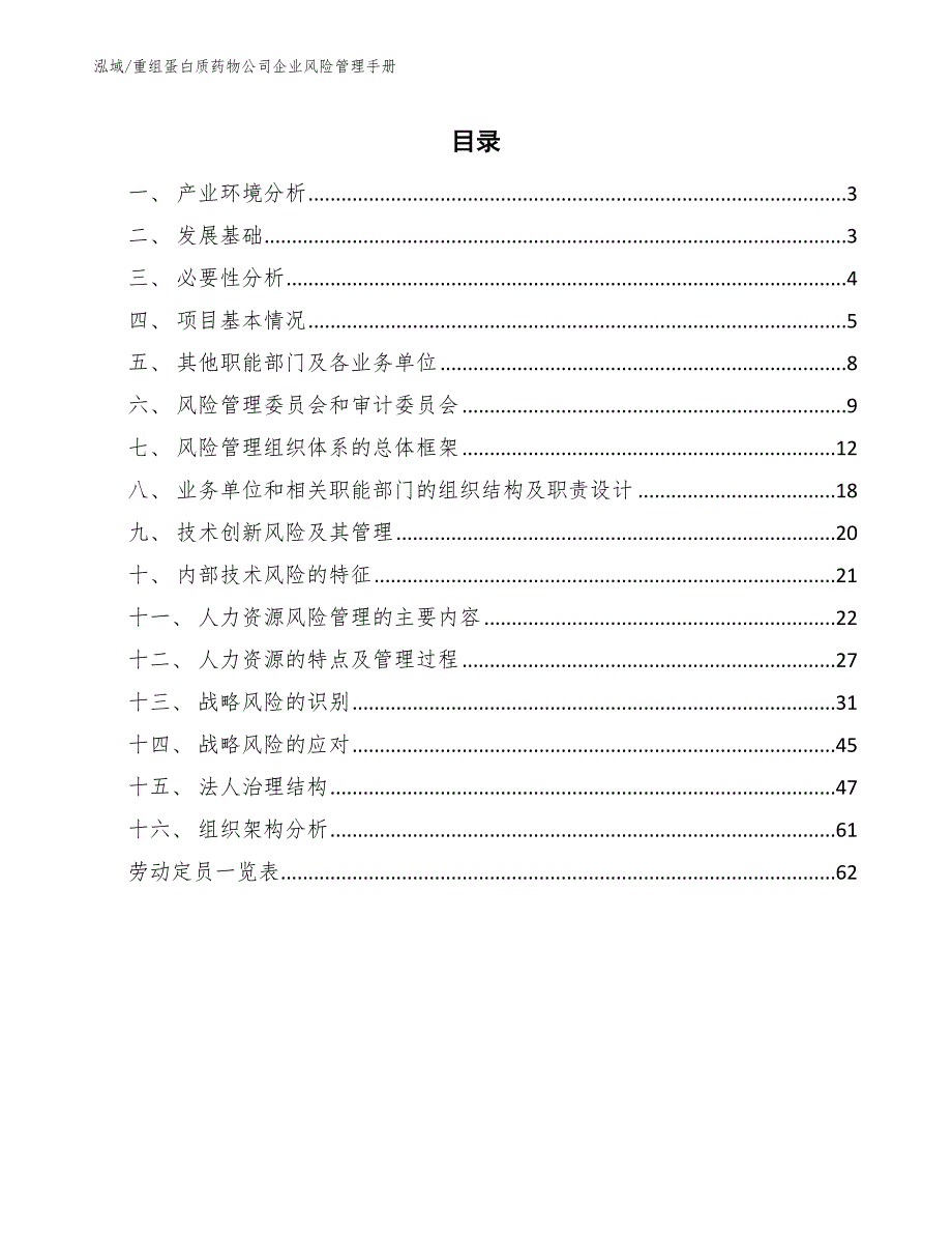 重组蛋白质药物公司企业风险管理手册【参考】_第2页