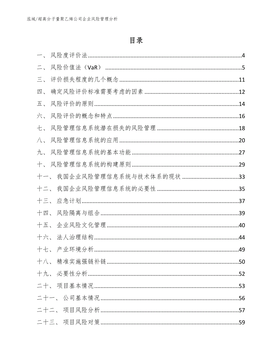 超高分子量聚乙烯公司企业风险管理分析_第2页