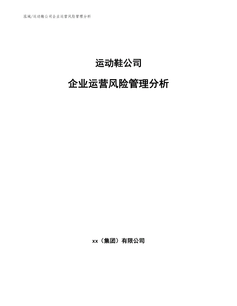 运动鞋公司企业运营风险管理分析（参考）_第1页