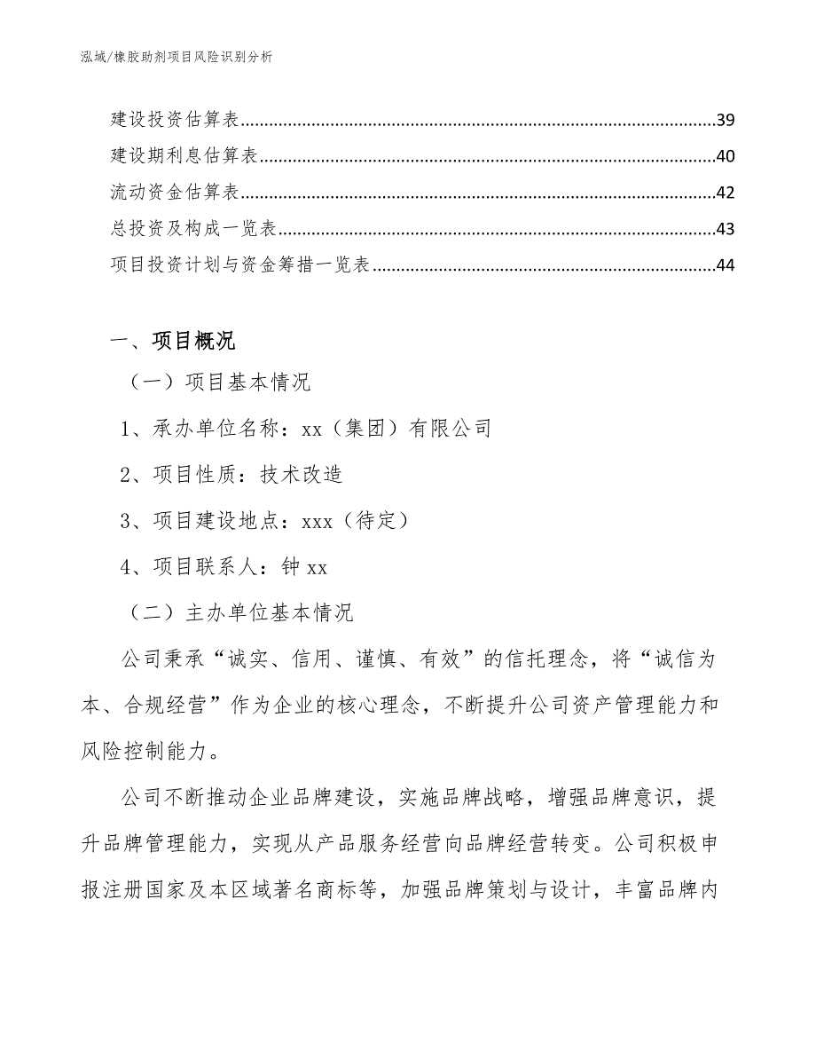 橡胶助剂项目风险识别分析（参考）_第2页