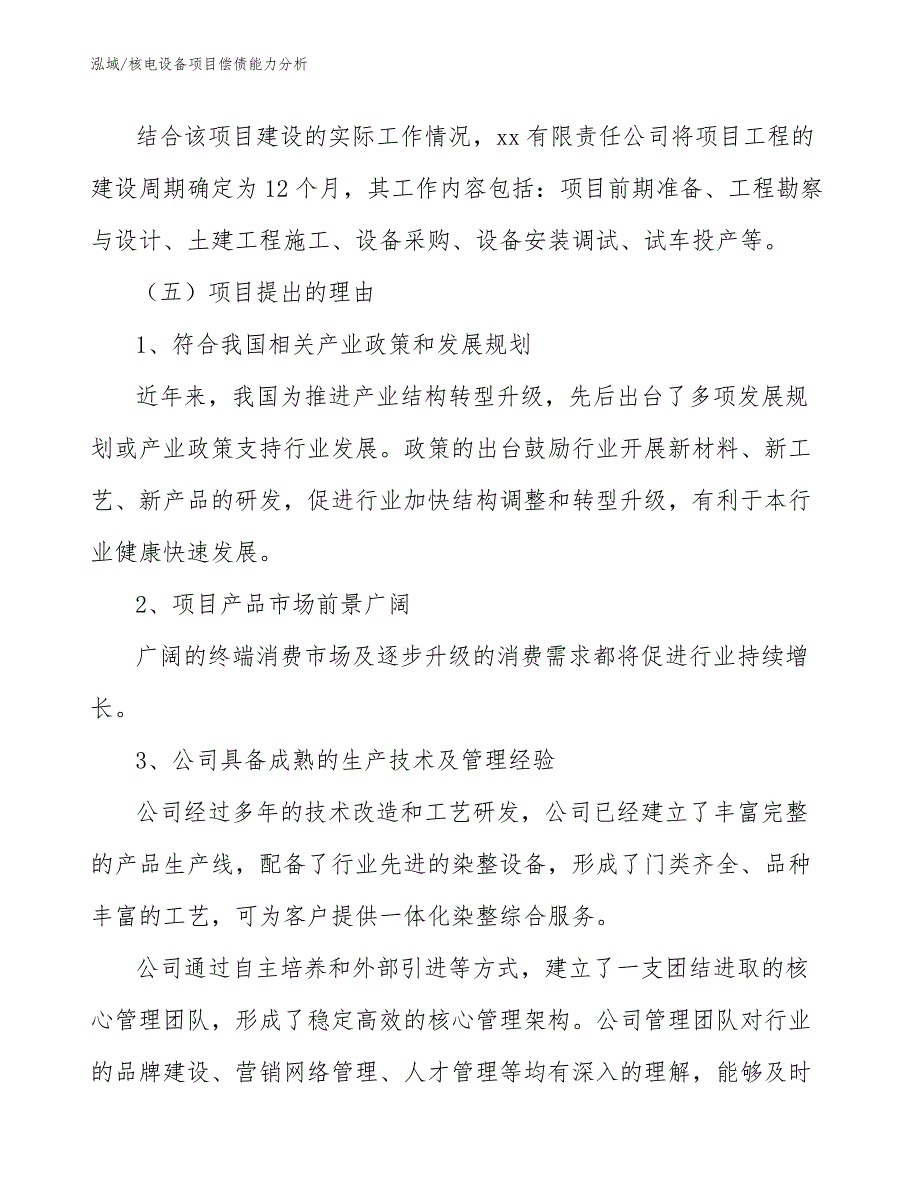 核电设备项目偿债能力分析_第3页