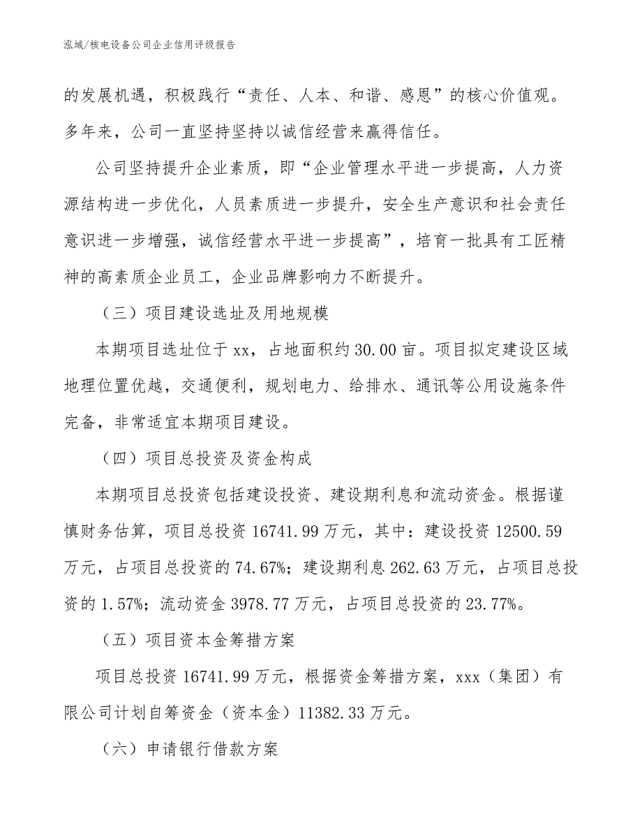 核电设备公司企业信用评级报告【范文】_第3页