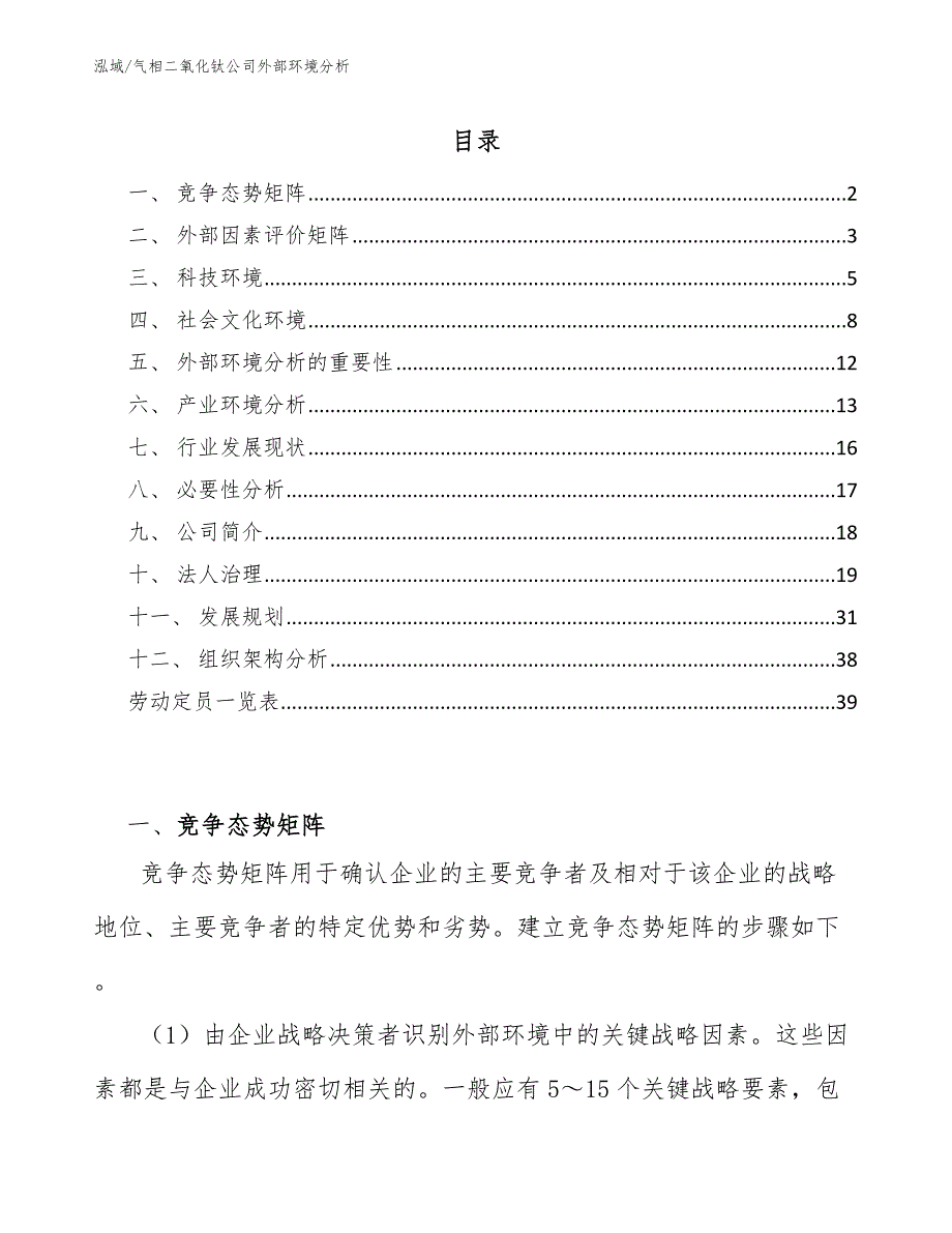 气相二氧化钛公司外部环境分析【范文】_第2页