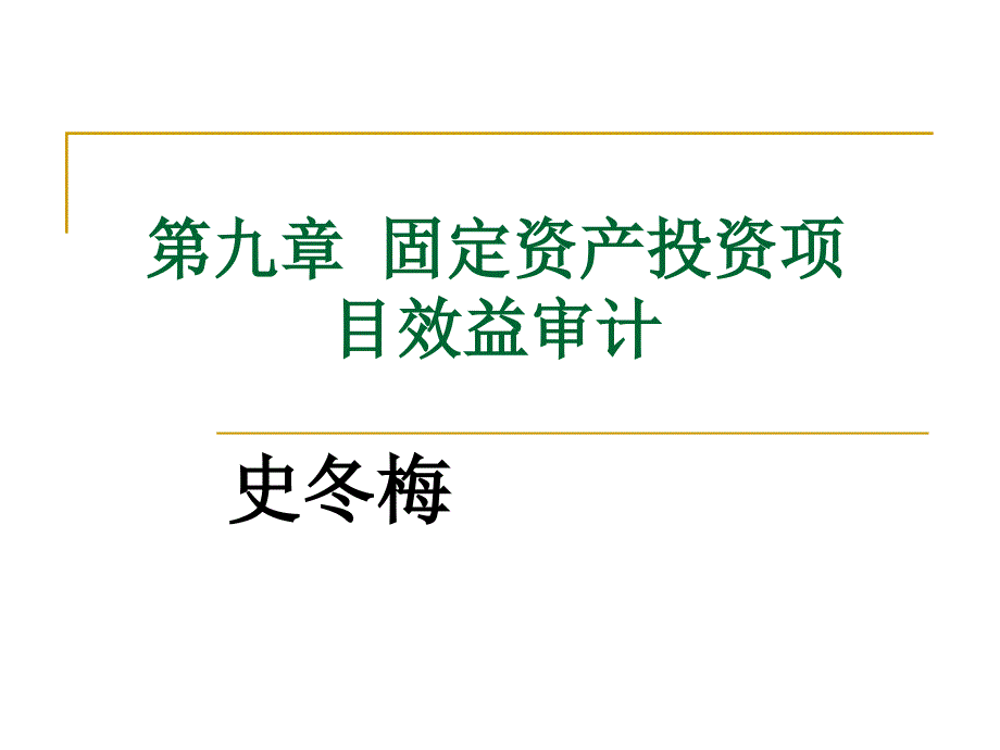 固定资产投资项目效益审计.ppt_第1页