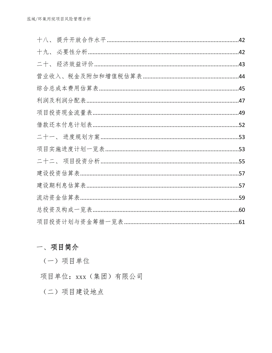 环氧丙烷项目风险管理分析【范文】_第2页