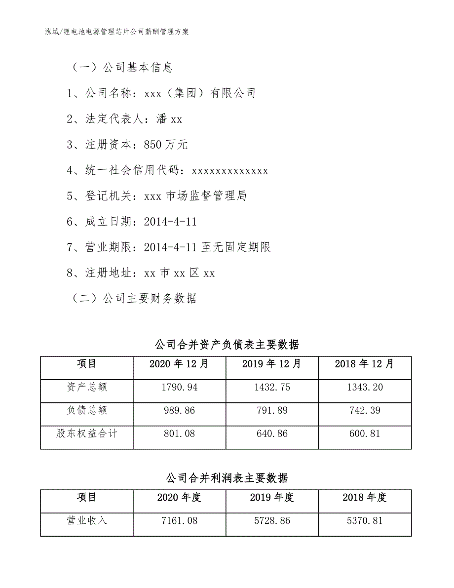 锂电池电源管理芯片公司薪酬管理方案（范文）_第3页