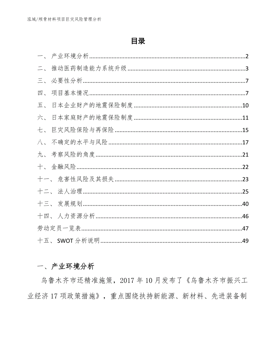 颅骨材料项目巨灾风险管理分析（参考）_第2页