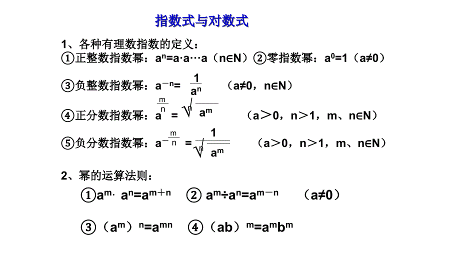 人教版高中(必修一)数学-基本初等函数小结与复习课件_第3页