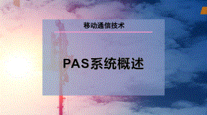 PAS系统概述