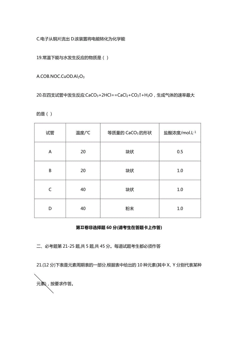 2022福建高中化学学业水平7套模拟试题_第4页