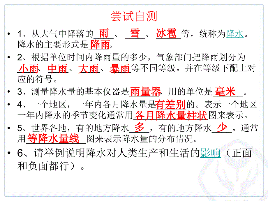 人教版七年级地理上册课件降水的变化与分布修正版_第4页