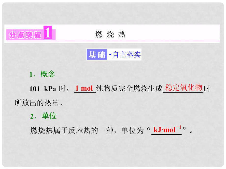 高中化学 第一章 化学反应与能量 第二节 燃烧热 能源课件 新人教版选修4_第3页