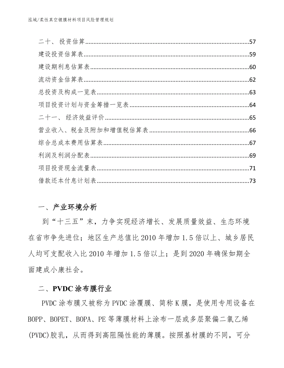 柔性真空镀膜材料项目风险管理规划【范文】_第2页