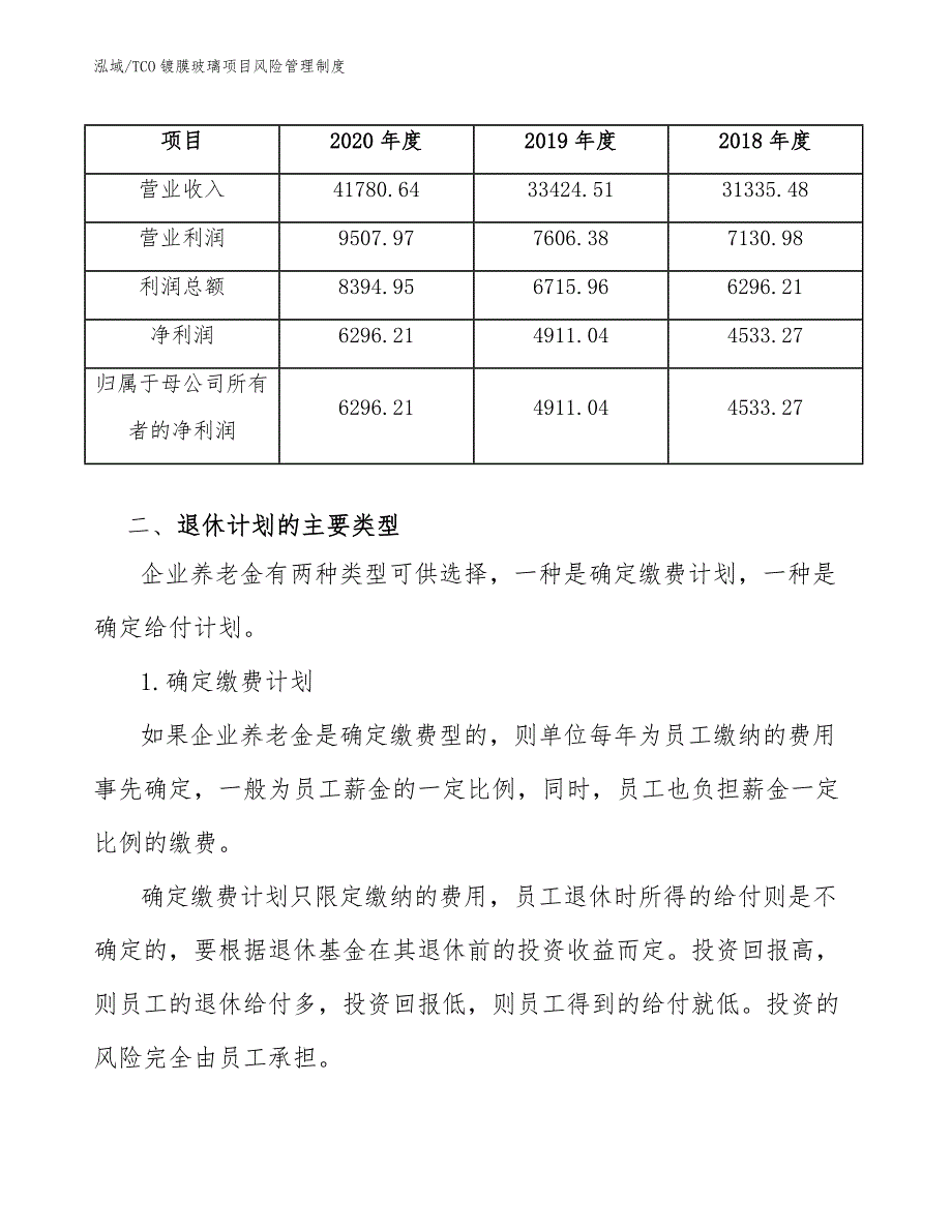 TCO镀膜玻璃项目风险管理制度_第4页