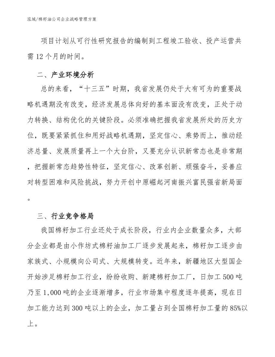 棉籽油公司企业战略管理方案【范文】_第5页